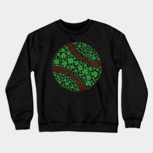 Happy St Patricks Day Shamrock Baseball Lovers Men Women Kids Crewneck Sweatshirt